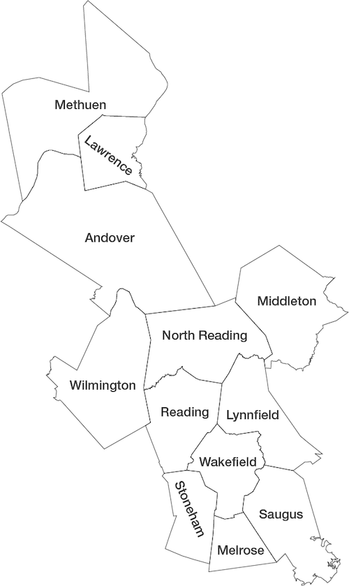 Map showing the Bank's CRA area.